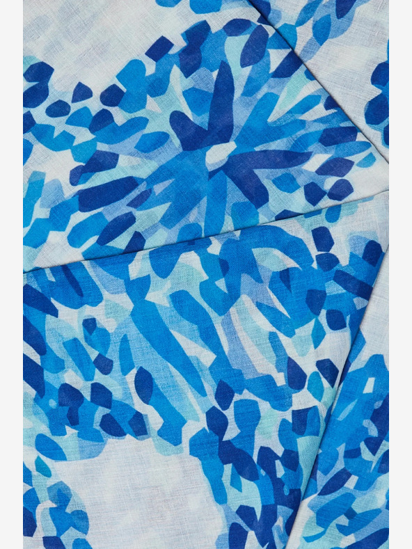 Moodo Bijelo-plavi ženski Moodo šal s uzorkom