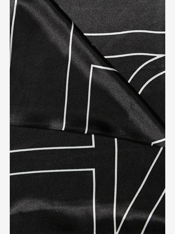 Moodo Bijelo-crni ženski Moodo šal s uzorkom