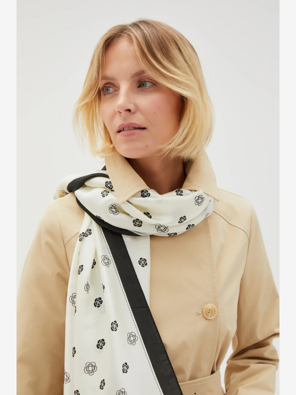 Moodo Crno-bijeli cvjetni Moodo ženski šal