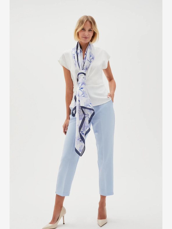 Moodo Bijelo-plavi ženski Moodo cvjetni šal