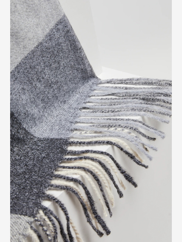 Moodo Bijelo-sivi kockasti Moodo šal za žene