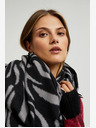 Moodo Sivo-crni ženski Moodo šal s uzorkom