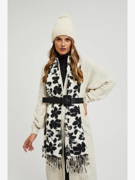 Moodo Crno-bijeli cvjetni Moodo ženski šal