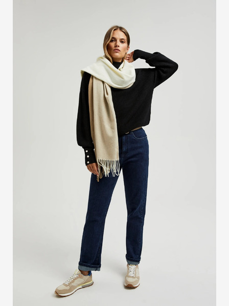 Moodo Bež-smeđi Moodo ženski šal