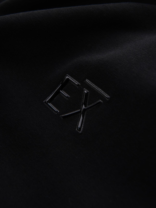 Ombre Clothing Muška majica kratkih rukava SLIM FIT s dugim rukavima, elastinom i crnim printom Ombre Clothing