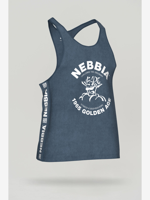 Nebbia Washed muscle back stringer GOLDEN AGE 791 M, plava