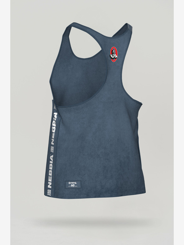 Nebbia Washed muscle back stringer GOLDEN AGE 791 M, plava