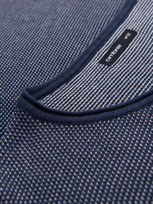 Ombre Clothing Muški pleteni pulover RELAXED FIT s plavim Ombre Clothing uzorkom