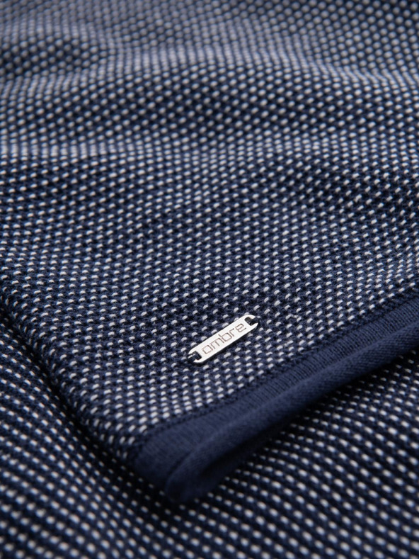 Ombre Clothing Muški pleteni pulover RELAXED FIT s plavim Ombre Clothing uzorkom