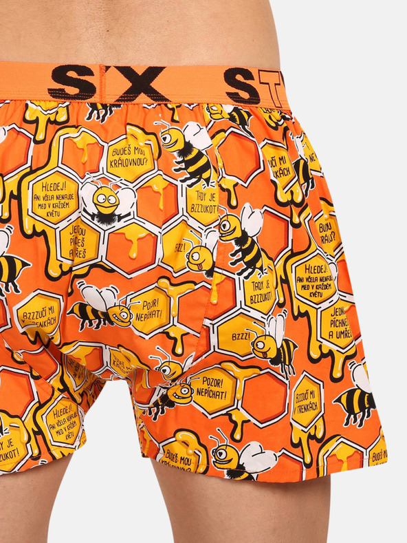 Styx Žuto-narančaste muške kratke hlače s uzorkom Styx Bees