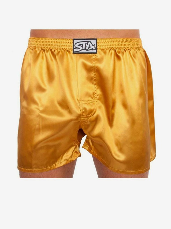 Styx Muške gaćice Styx classic gumeno saten zlatne