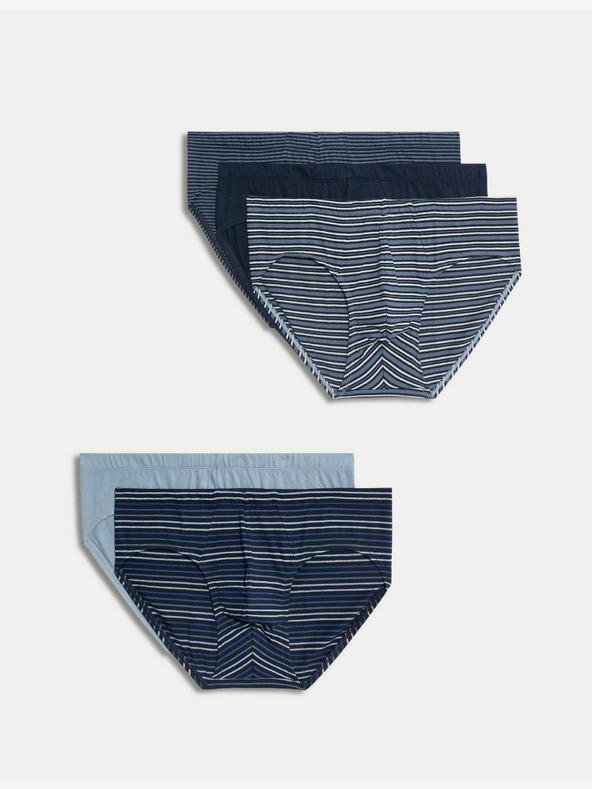 Marks & Spencer Kombinezon od čistog pamuka s tehnologijom Cool & Fresh™ 5 pakiranja Marks & Spencer tamnoplava