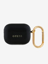 Guess Guess PU zrnata klasična maska ​​s logotipom za AirPods 3 crna