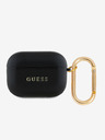 Guess Guess PU zrnata klasična maska ​​s logotipom za AirPods Pro crna