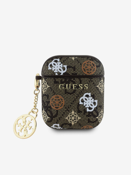Guess Guess PU 4G Peony Charm Case za AirPods 1/2 smeđa
