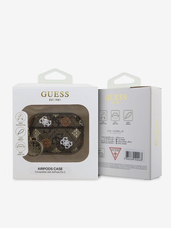 Guess Guess PU 4G Peony Charm Case za AirPods Pro 2 smeđa