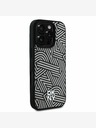 DKNY DKNY PU kožni Crosswalk Pattern Magsafe stražnja maska ​​za iPhone 16 Pro Ivory