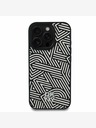 DKNY DKNY PU kožni Crosswalk Pattern Magsafe stražnja maska ​​za iPhone 16 Pro Max Ivory