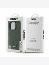 DKNY DKNY PU kožna rešetkasta stražnja maska ​​Magsafe za iPhone 16 Pro zelena