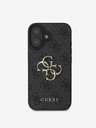 Guess Stražnja maska ​​Guess PU 4G s metalnim logotipom za iPhone 16 siva