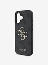 Guess Stražnja maska ​​Guess PU 4G s metalnim logotipom za iPhone 16 siva