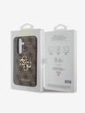Guess Stražnja maska ​​Guess PU 4G s metalnim logotipom za Samsung Galaxy S24 smeđa