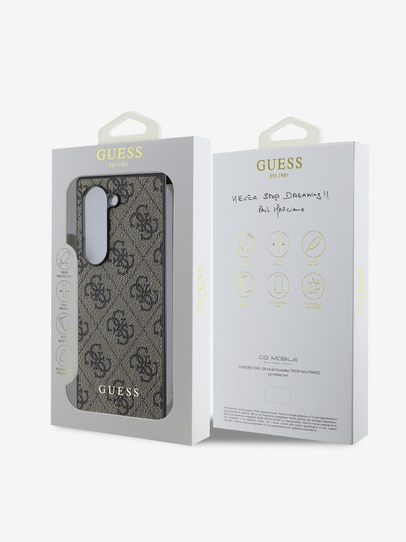 Guess Stražnja maska ​​Guess 4G Charm za Samsung Galaxy Z Fold 6 smeđa
