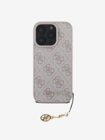 Guess Stražnja maska ​​Guess 4G Charm za iPhone 16 Pro Tone on Tone Pink