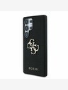 Guess Stražnja maska ​​Guess PU Grained 4G Metal Logo za Samsung Galaxy S25 Ultra Black