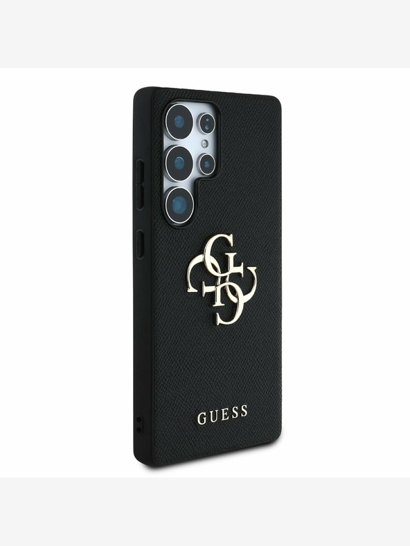 Guess Stražnja maska ​​Guess PU Grained 4G Metal Logo za Samsung Galaxy S25 Ultra Black