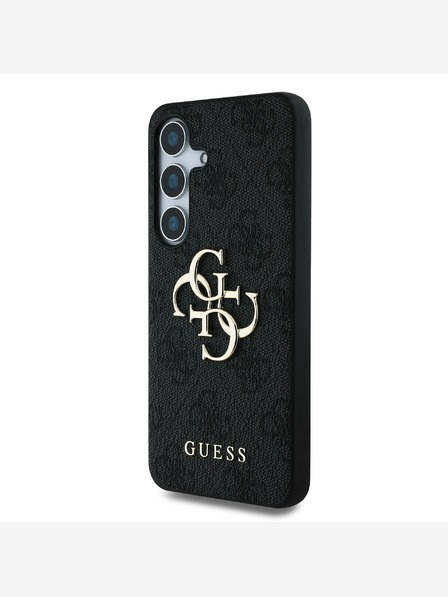 Guess PU 4G Metal Logo Zadní Kryt pro Samsung Galaxy S25+ Grey Etui za telefon