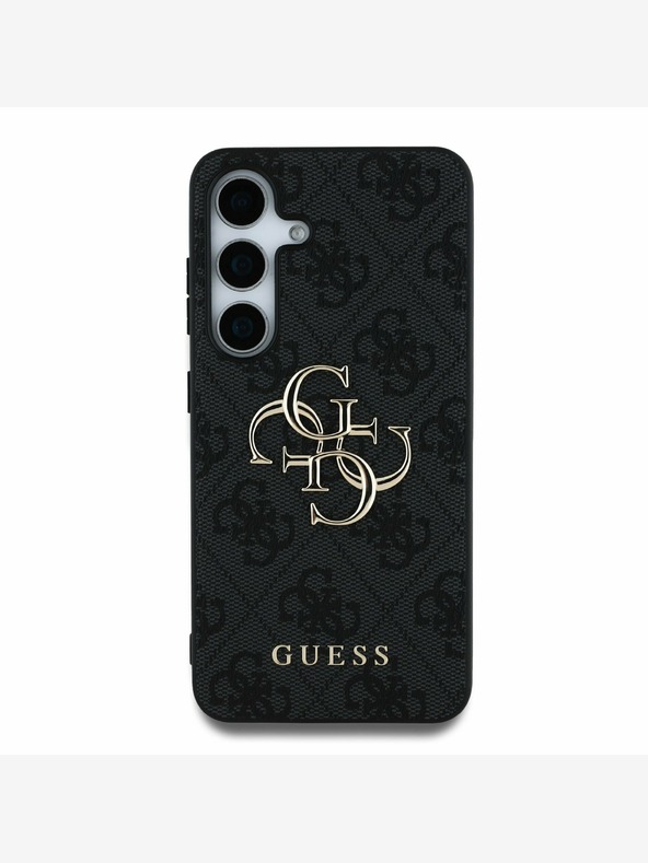 Guess PU 4G Metal Logo Zadní Kryt pro Samsung Galaxy S25+ Grey Etui za telefon