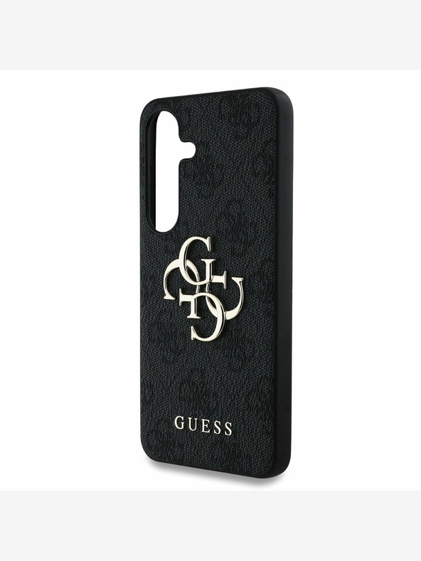 Guess PU 4G Metal Logo Zadní Kryt pro Samsung Galaxy S25+ Grey Etui za telefon