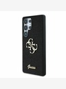 Guess Stražnja maska ​​Guess PU s fiksnim svjetlucavim 4G metalnim logotipom za Samsung Galaxy S25 Ultra Black