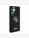 Guess Stražnja maska ​​Guess PU s fiksnim svjetlucavim 4G metalnim logotipom za Samsung Galaxy S25 Ultra Black