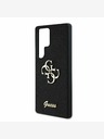 Guess Stražnja maska ​​Guess PU s fiksnim svjetlucavim 4G metalnim logotipom za Samsung Galaxy S25 Ultra Black