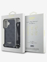 Guess Guess IML 4G stražnja maska ​​s remenom preko ramena za iPhone 16 crna