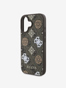 Guess Guess PU 4G Peony MagSafe stražnja maska ​​za iPhone 16 smeđa