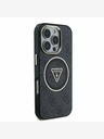 Guess Guess IML 4G svjetlucavi i trokutasti logotip MagSafe stražnja maska ​​za iPhone 16 Pro Max crna