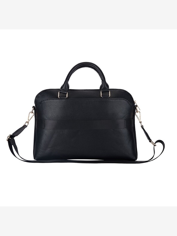 Guess Guess PU zrnata trokutasta torba za prijenosno računalo 15/16" crna