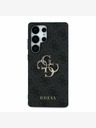 Guess PU 4G Metal Logo Zadní Kryt pro Samsung Galaxy S25 Ultra Grey Etui za telefon