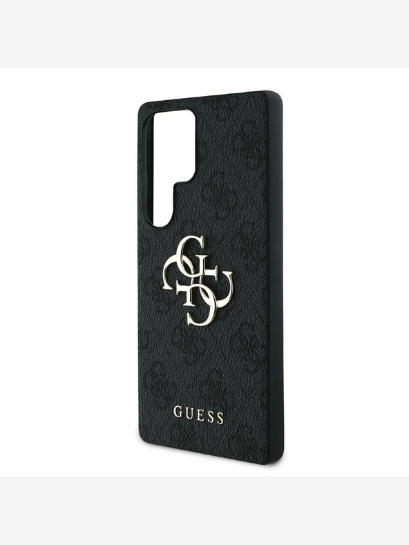 Guess PU 4G Metal Logo Zadní Kryt pro Samsung Galaxy S25 Ultra Grey Etui za telefon