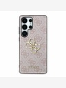 Guess Stražnja maska ​​Guess PU 4G s metalnim logotipom za Samsung Galaxy S25 Ultra Pink