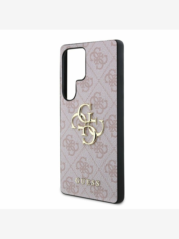 Guess Stražnja maska ​​Guess PU 4G s metalnim logotipom za Samsung Galaxy S25 Ultra Pink
