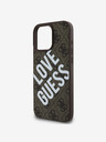 Guess Guess PU kožna 4G Big Love Logo MagSafe stražnja maska ​​za iPhone 16 Pro Max smeđa