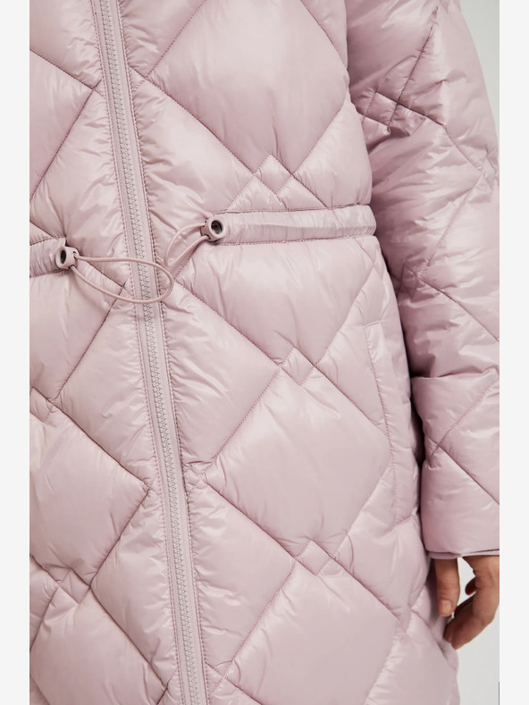 Moodo Moodo svijetloružičasta prošivena jakna s manžetama