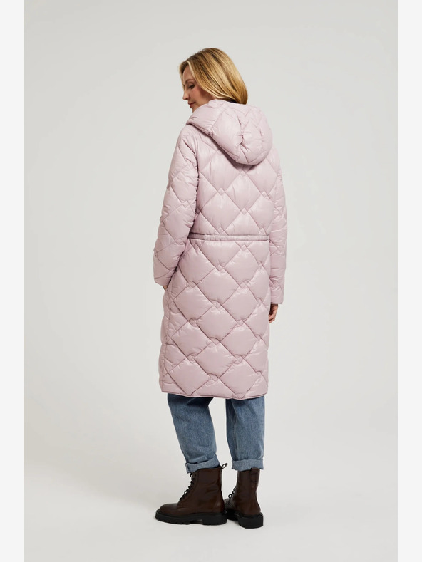 Moodo Moodo svijetloružičasta prošivena jakna s manžetama