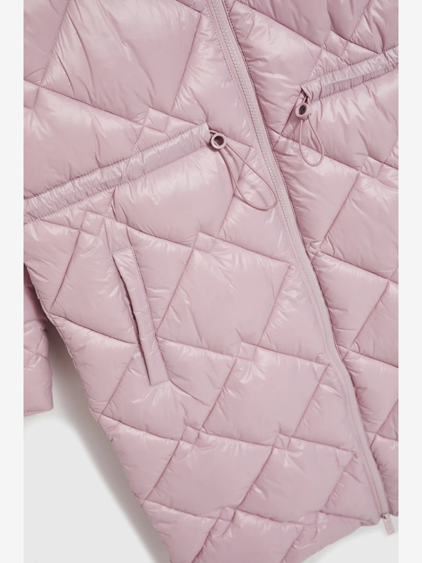 Moodo Moodo svijetloružičasta prošivena jakna s manžetama