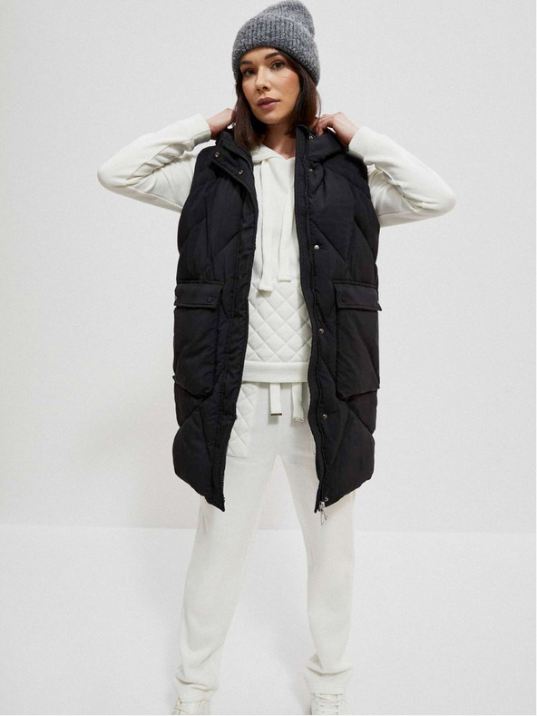 Moodo Crna ženska jakna s rukavima na skidanje Moodo