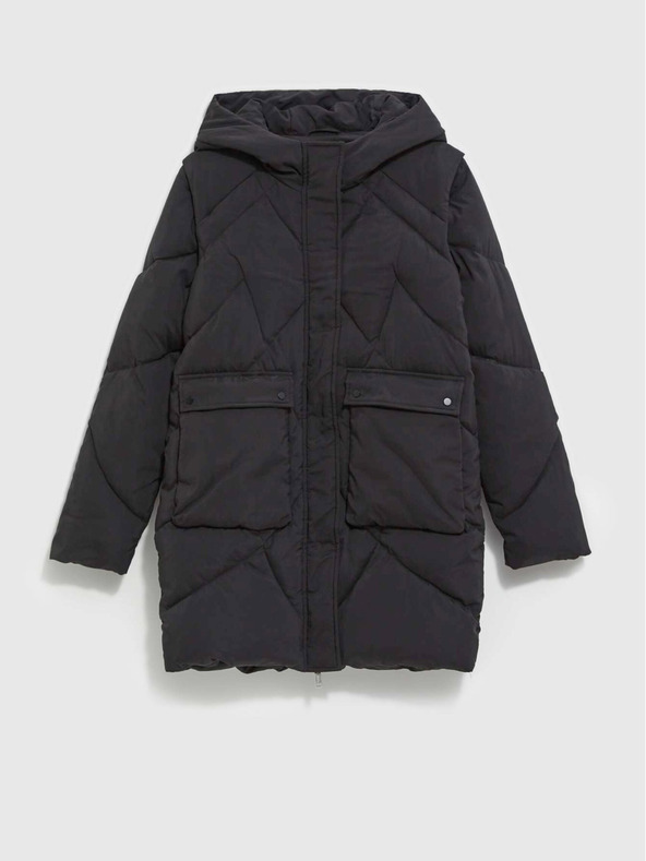 Moodo Crna ženska jakna s rukavima na skidanje Moodo